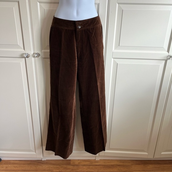 Vintage 1965-1970 Wrangler Brown Velvet Wide Leg Vintage Size 14 Size 6 US - Picture 1 of 11